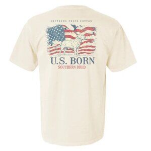 NWT Southern Fried Cotton SS T-Shirt Southern Bred Lab- Off White